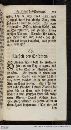 69. Urtheil des Salomon