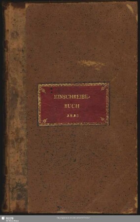 Einschreibebuch 1813 - Bibl.Arch.I.A,Vol.19.e
