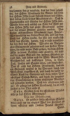 Von der Absonderung.