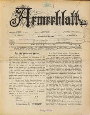 Armee-Blatt : militärwissenschaftliche Wochenschrift für die Interessen unserer Land- und Seemacht. 13. 1894