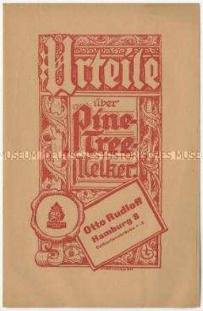 Kundengutachten über Melkmaschinen der Firma Pine Tree Milker