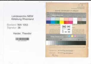 Entnazifizierung Theodor Heider , geb. 19.11.1894 ()