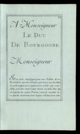 A Monseigneur Le Duc De Bourgogne.