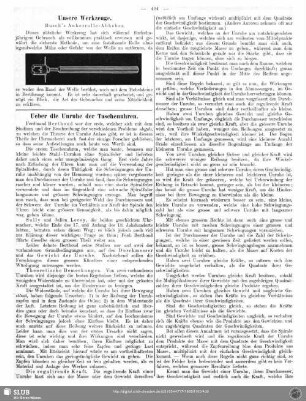Ueber die Unruhe der Taschenuhren