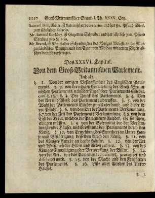 Das XXXVI. Capitul.