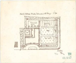 Fischer, Theodor; Nürnberg; Haus Adelsberger - Gartenanlage (Lageplan)