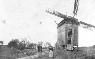 Oßling-Weißig. Mühle Salomo, Bockmühle, Ansichtskarte, vor 1945, Repro