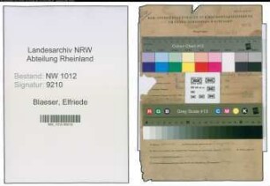 Entnazifizierung Elfriede Blaeser , geb. 09.10.1894 ()
