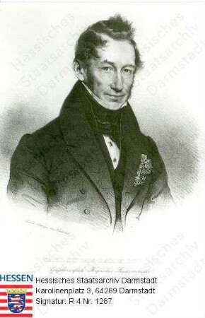 Bos du Thil, Carl Freiherr v. (1777-1859) / Porträt, vorblickendes Brustbild