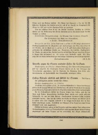 Amerika gegen die Sperre neutraler Häfen für U=Boote.