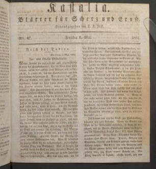 Ausgabe vom 1. Mai 1832.