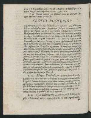 Sectio Posterior.