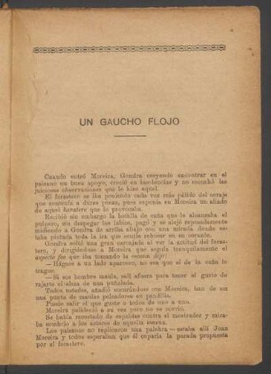 Un gaucho flojo