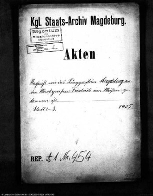 Übergang des Burggrafentums Magdeburg an Markgraf Friedrich von Meißen