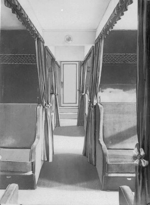 LZ 126 ("Amerikaluftschiff"), Mittelgang im Fahrgastraum : Technikgeschichte | Maschinenbau | Verkehrswesen | Luftfahrzeuge | Das Amerika Luftschiff LZ 126 (ZR III)