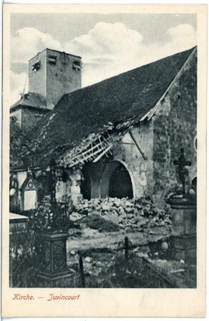 Juvincourt. Kirchenruine