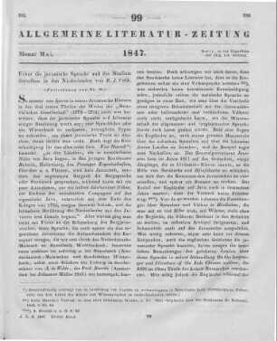 Über die Javanische Sprache und das Studium derselben in den Niederlanden von B. J. Veth (Fortsetzung von Nr. 98)