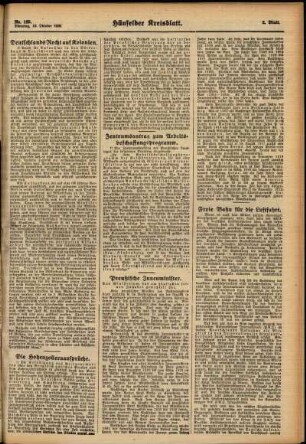 Zweite Ausgabe vom Dienstag, den 19. Oktober 1926.