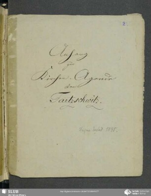 Fragment "Anfang zur Kirchen-Agende von Taetzschwitz"