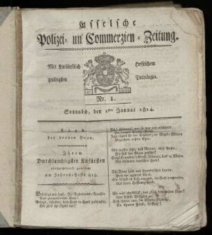 Nr. 1, Sonnabend den 1sten Januar. 1814