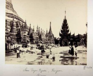 Shwe Dagon Pagoda, Rangoon. Birma. A. Baessler 1888