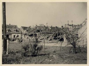 Zerstörungen Zweiter Weltkrieg - Luftangriff 2./3.09.1942. Saarlandstraße, Knielingen