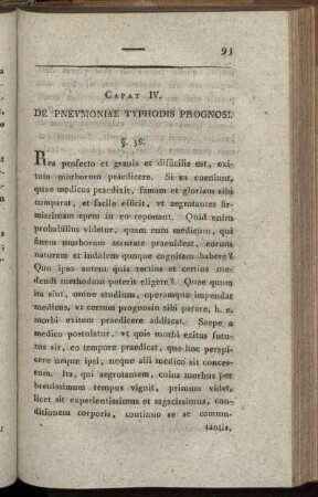 Caput IV. De Pneumoniae Typhodis Prognosi.