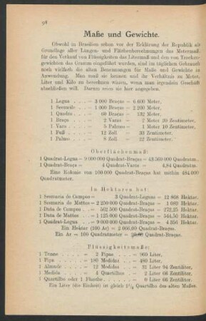 Maße und Gewichte.