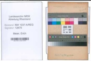 Entnazifizierung Erich Meier , geb. 16.03.1909 (Verw.Beamter)