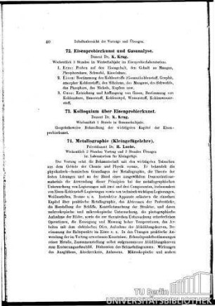 72. Eisenprobierkunst und Gasanalyse