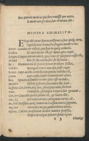 Membra Animalium.