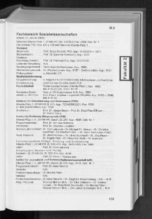 Fachbereich Sozialwissenschaften
