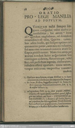 Oratio Pro Lege Manilia Ad Populum