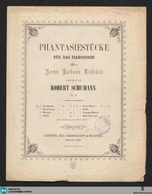Albumblätter : 20 Klavierstücke; Opus 124