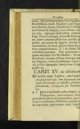 Caput XV. ac ultimum.