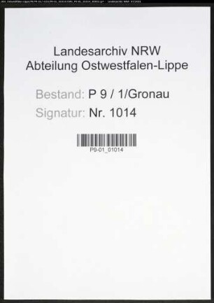 Heiratsregister Standesamt Gronau (Westf.)