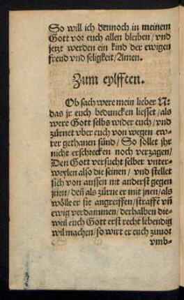 Zum eylfften.