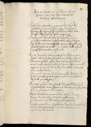 Winterhalbjahr 1575/76. Rektorat Georg Hamberger