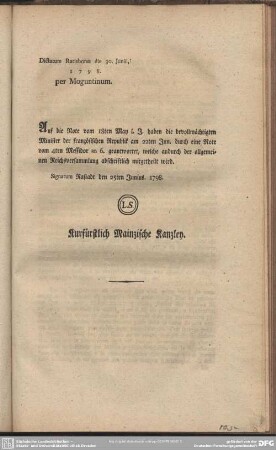 [25ter d.d. 25. ej. mit einer Beilage. dikt. den 30. ej.]