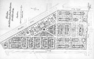 Neubau des städtischen Krankenhauses für Schöneberg. Lageplan