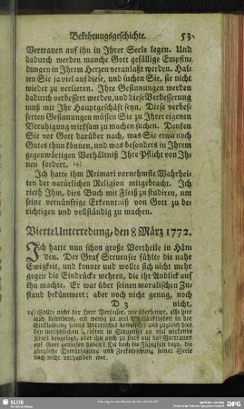 Vierte Unterredung, den 8 März 1772