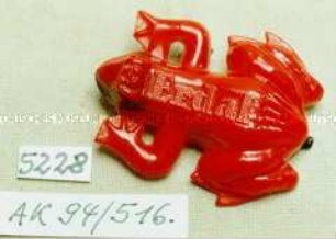 Kunststoff-Scherzartikel in Form eines Frosches mit Werbeaufdruck "Erdal"