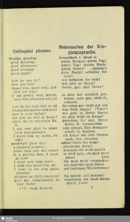 Colloquial phrases - Redensarten der Umgangssprache