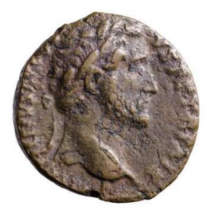 Münze, As, 155 - 156 n. Chr.