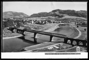 Altstadt bei Tetschen mit Nordbahnbrücke