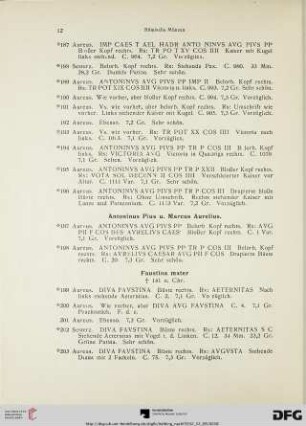 Faustina mater (Nr. 199-215)