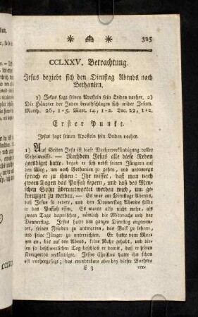 325-333, Jesus begiebt sich den Dienstag Abends nach Bethanien.