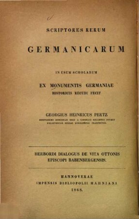 Herbordi dialogus de vita Ottonis episcopi Babenbergensis