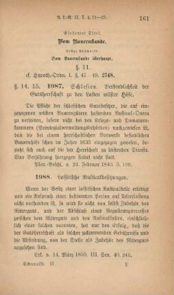 Siebenter Titel. Vom Bauernstande
