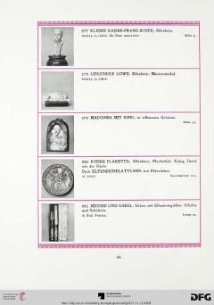 Skulpturen aus Elfenbein, Holz, Bronze etc. (Nr. 277-334)